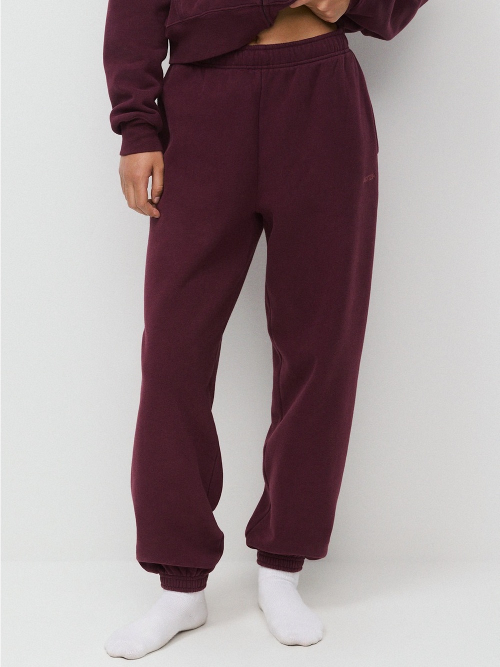 Aritzia Women's Sweatfleece Jogger Pants in Gala Plum